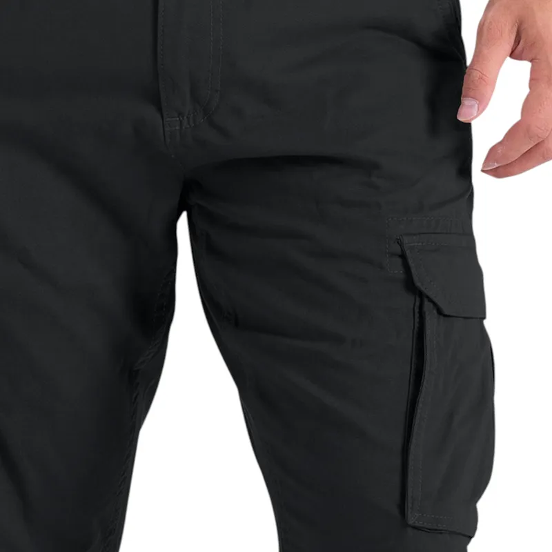 mens cargo combat pants work trousers bottom outwear black2