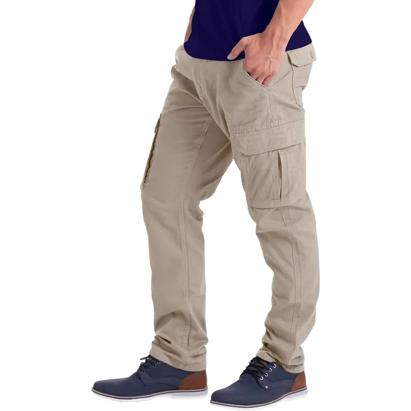 mens cargo combat pants work trousers bottom outwear oatmil1