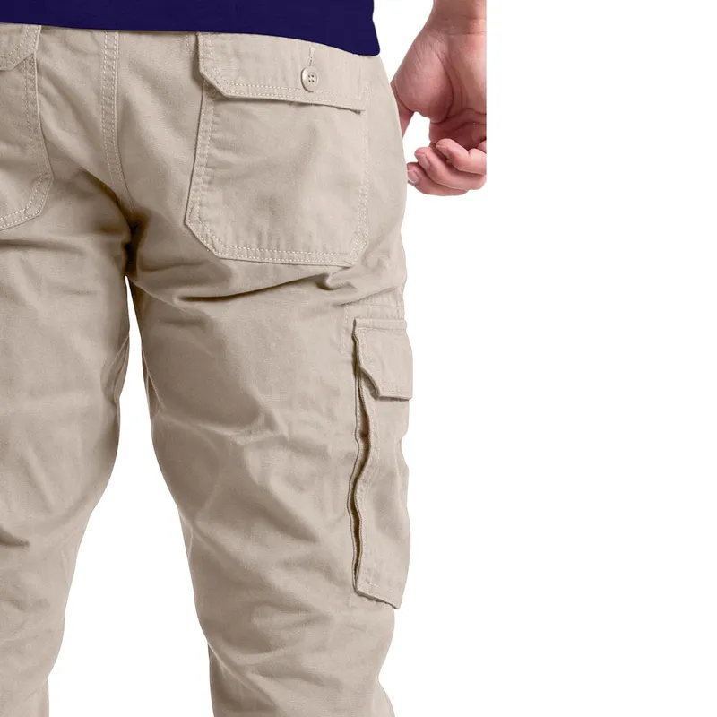 mens cargo combat pants work trousers bottom outwear oatmil2