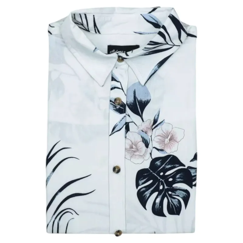 mens hawaiian summer casual viscose floral shirts off white pink flower0