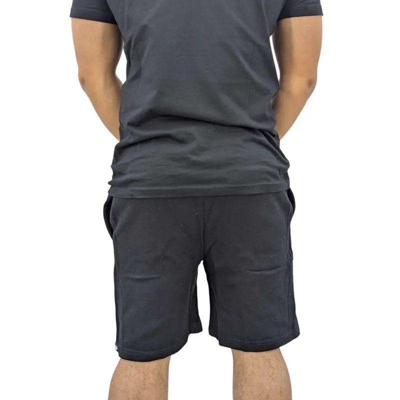 mens shorts beach wear elasticated cotton stretch summer half pants black0