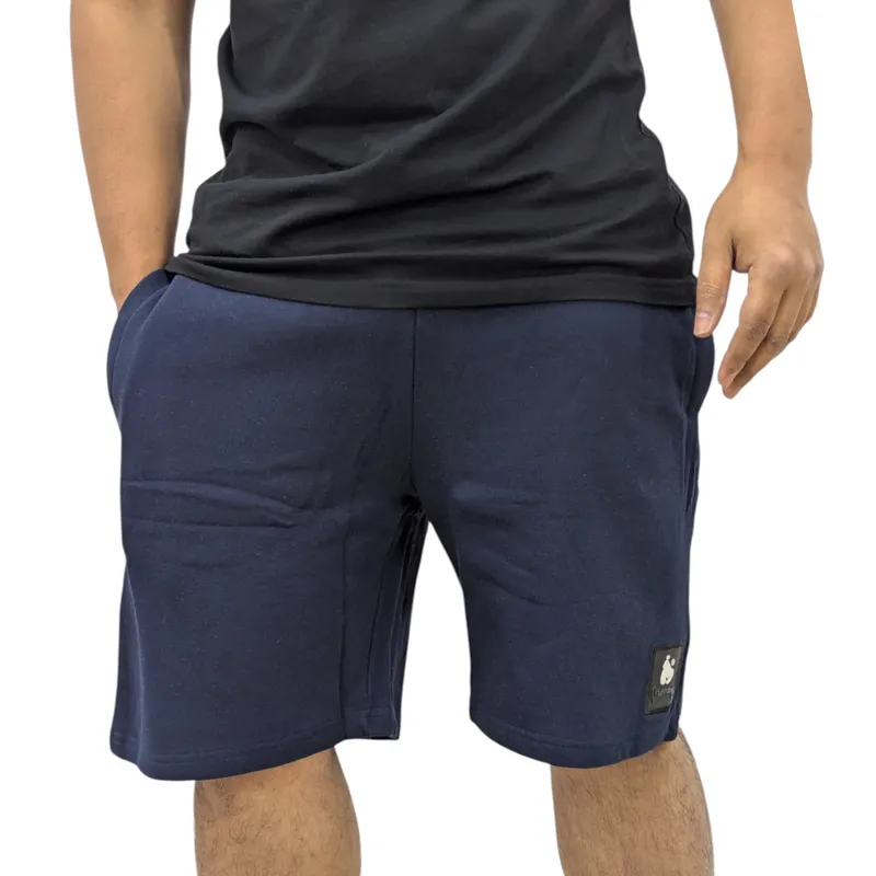 mens shorts beach wear elasticated cotton stretch summer half pants navy2