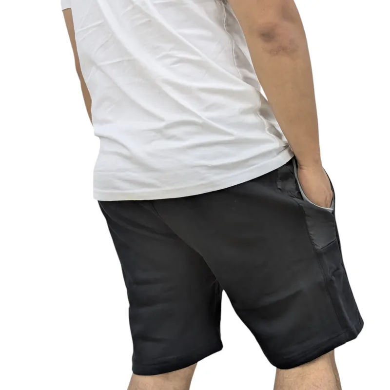 mens summer shorts casual cotton summer half pants black2