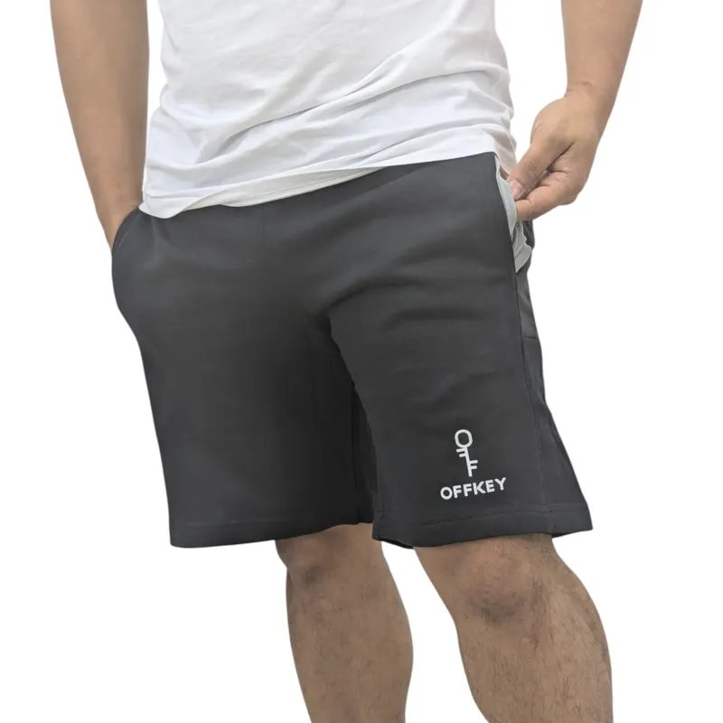 mens summer shorts casual cotton summer half pants black3