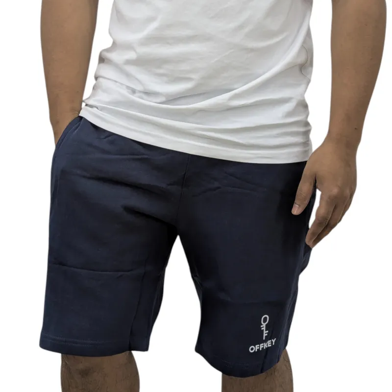 mens summer shorts casual cotton summer half pants navy1