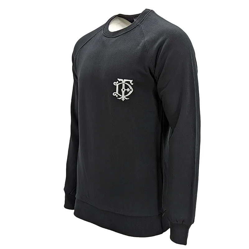 mens sweatshirts long sleeve plain crew neck warm casual black0