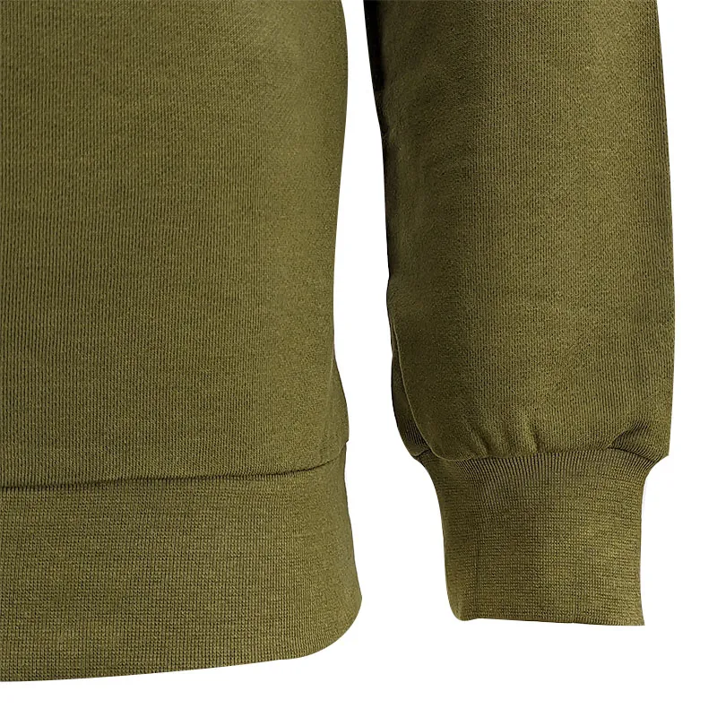 mens sweatshirts long sleeve plain crew neck warm casual olive1