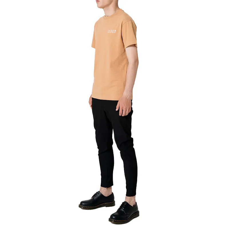 mens t shirt basic short sleeve crew neck cotton summer casual peach0