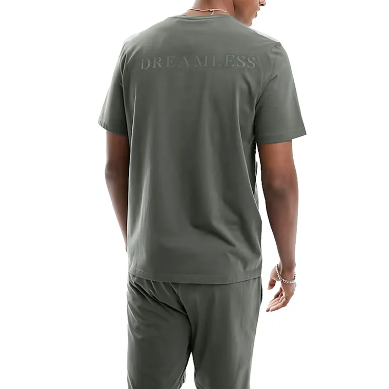 mens t shirt short sleeve basic summer tee plain crew neck casual green2