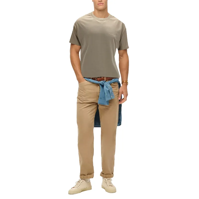 mens t shirt short sleeve basic summer tee plain crew neck casual sand1