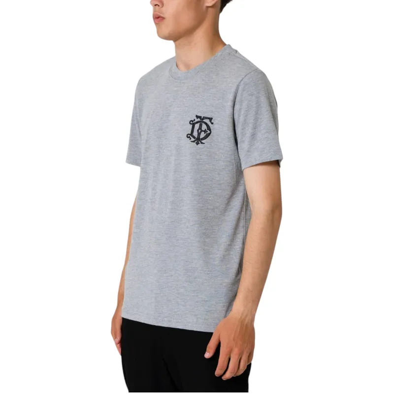 mens t shirts crew neck basic logo cotton short sleeve casual grey1