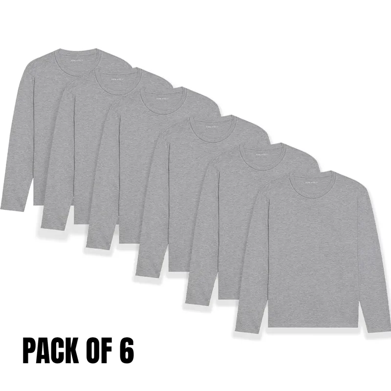 mens t shirts long sleeve multi pack basic tee small2