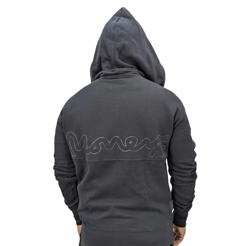 money clothing mens hoodie printed high tie up neck0