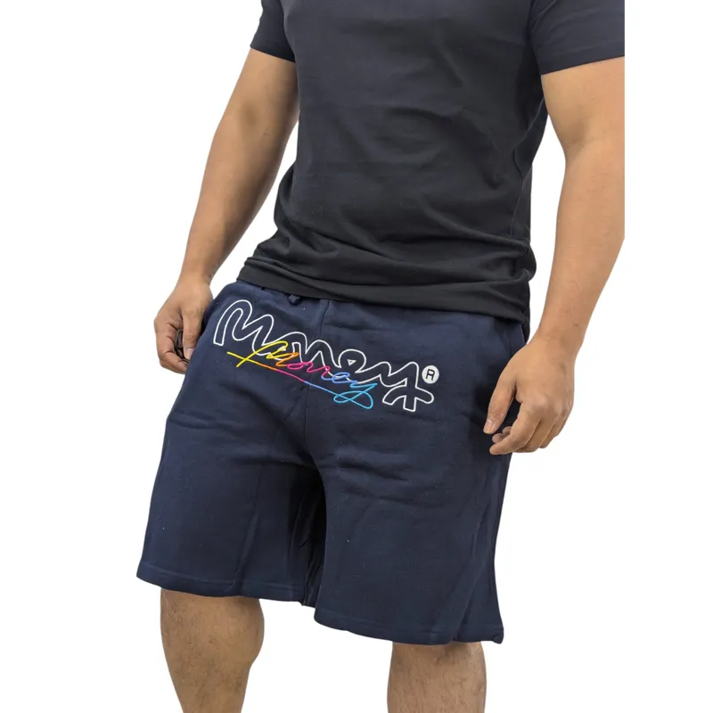 money clothing mens navy shorts casual cotton stretch summer half pants2
