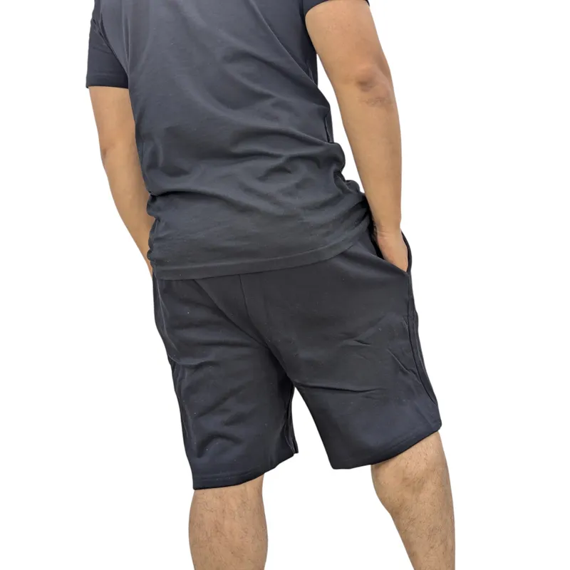 money clothing mens plain navy shorts casual cotton stretch summer shorts3