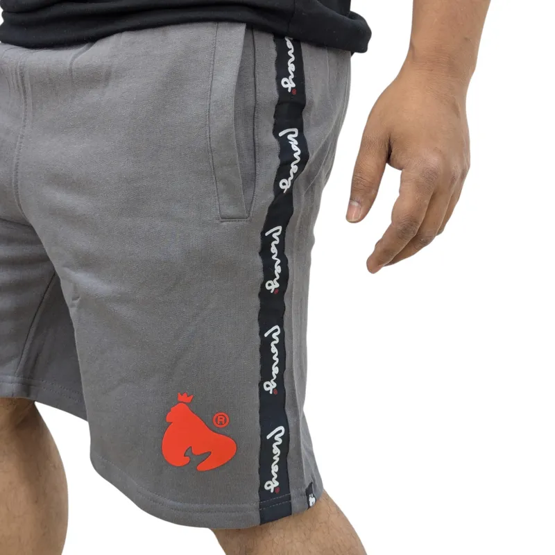 money clothing mens shorts dark grey casual cotton stretch summer shorts1