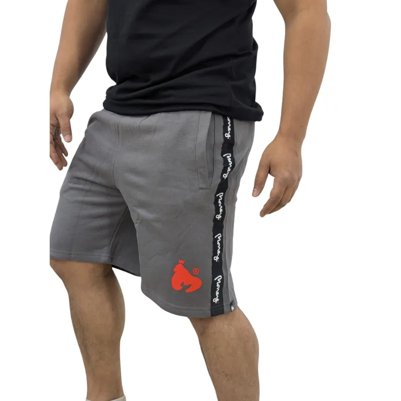 money clothing mens shorts dark grey casual cotton stretch summer shorts4