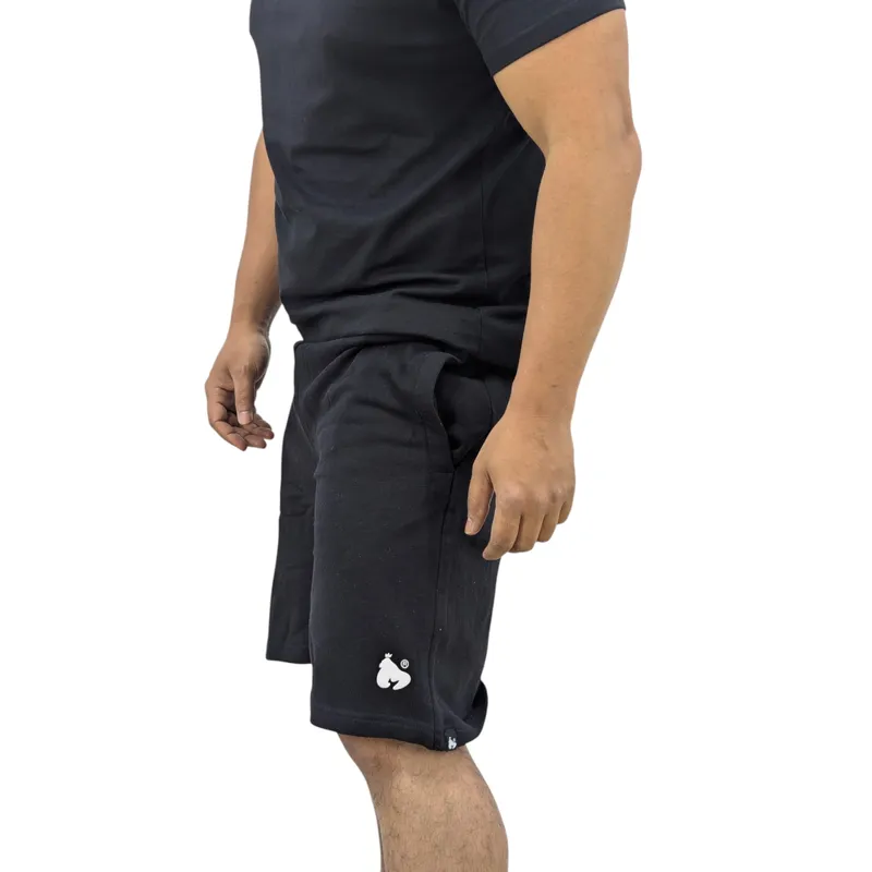 money mens summer shorts beach wear casual cotton stretch black2