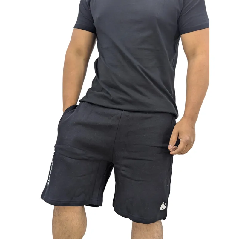 money mens summer shorts beach wear casual cotton stretch black3