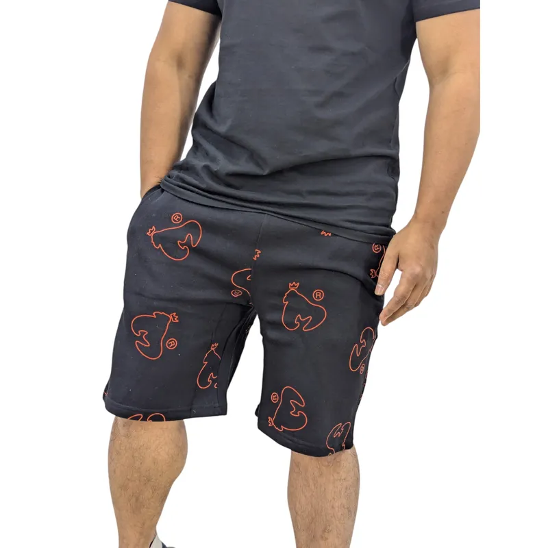 money mens summer shorts casual cotton half pants black1