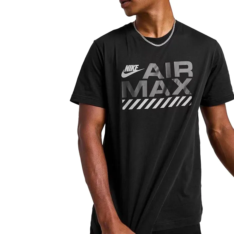 nike air max mens t shirts casual graphic tee black1