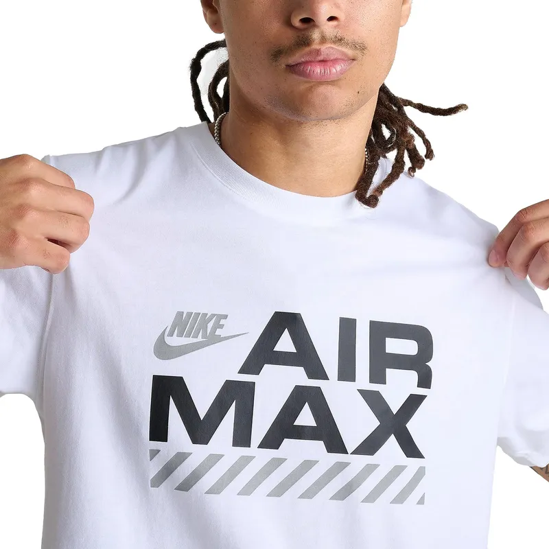 nike air max mens t shirts casual graphic tee white0