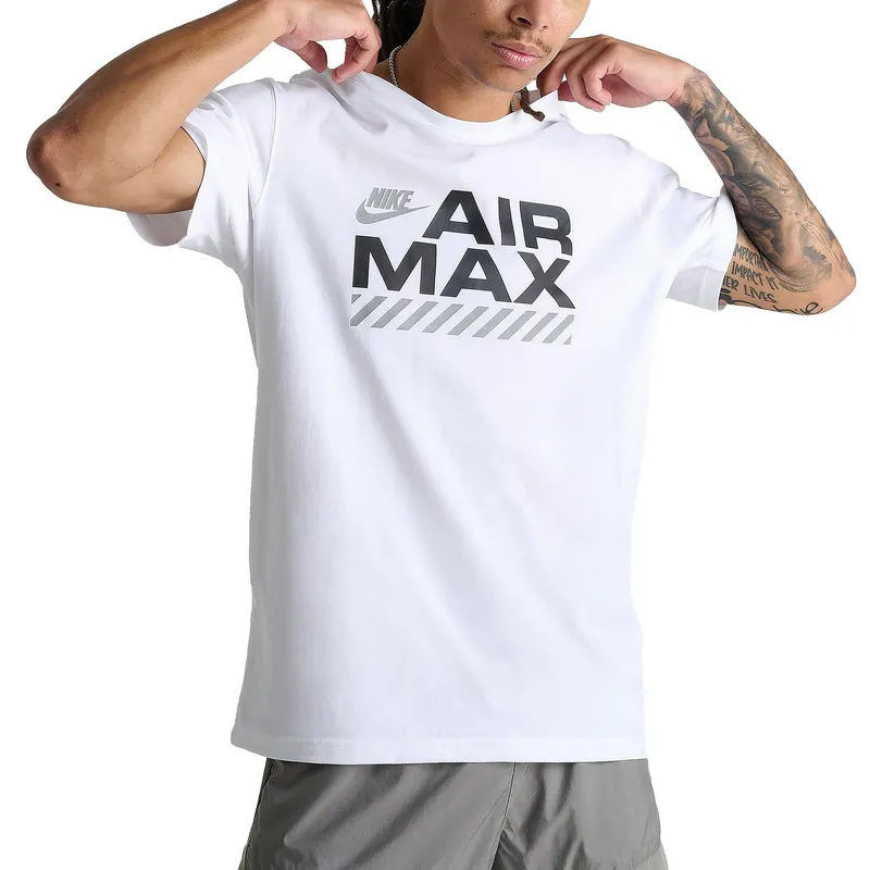 nike air max mens t shirts casual graphic tee white1