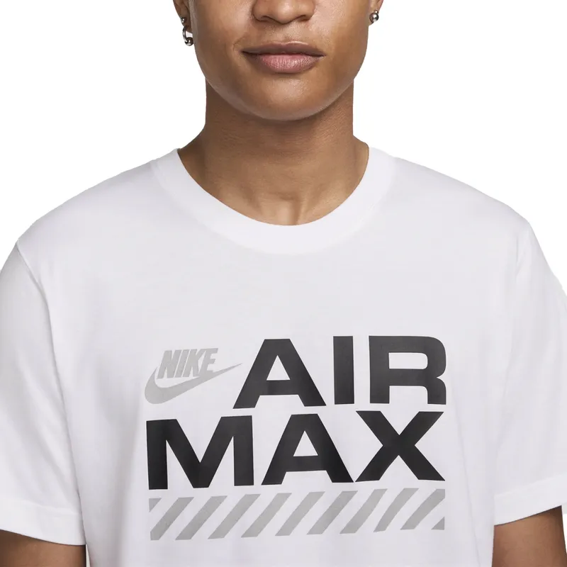 nike air max mens t shirts casual graphic tee white5