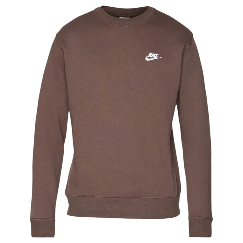 nike bv2662 men's sweatshirt club fleece sportswear brown0