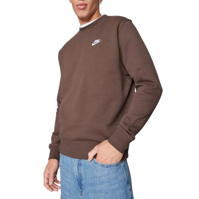 nike bv2662 men's sweatshirt club fleece sportswear brown1