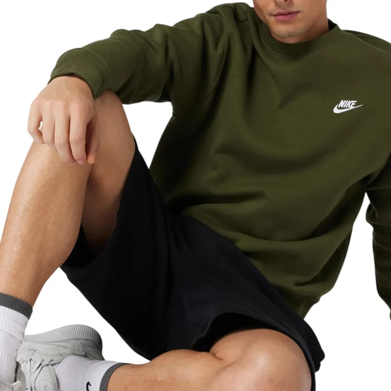 nike bv2662 men's sweatshirt club fleece sportswear green0
