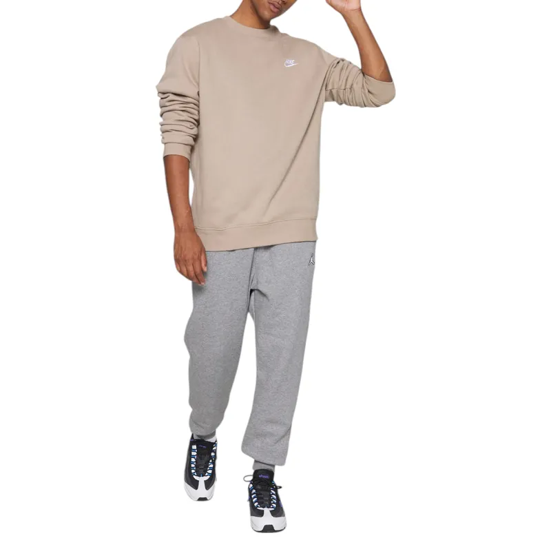 nike bv2662 men's sweatshirt club fleece sportswear light beige3