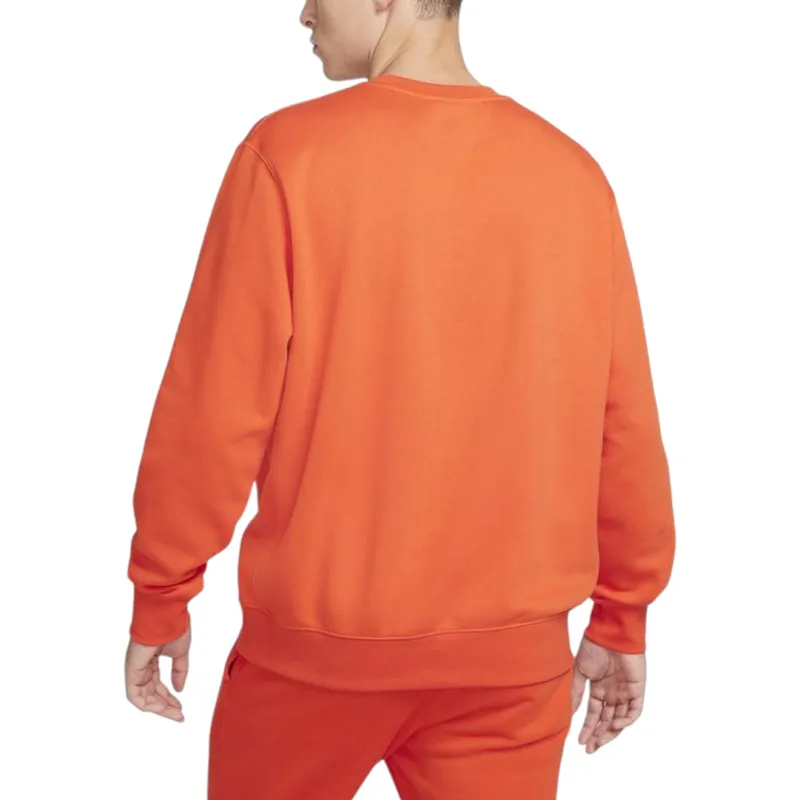 nike bv2662 men's sweatshirt club fleece sportswear light orange2