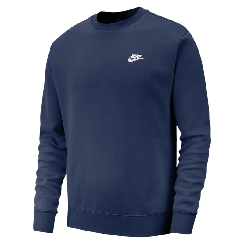 nike bv2662 men's sweatshirt club fleece sportswear navy1