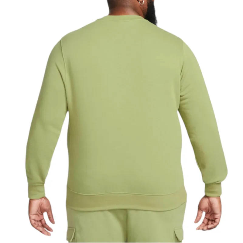 nike bv2662 men's sweatshirt club fleece sportswear oil green2