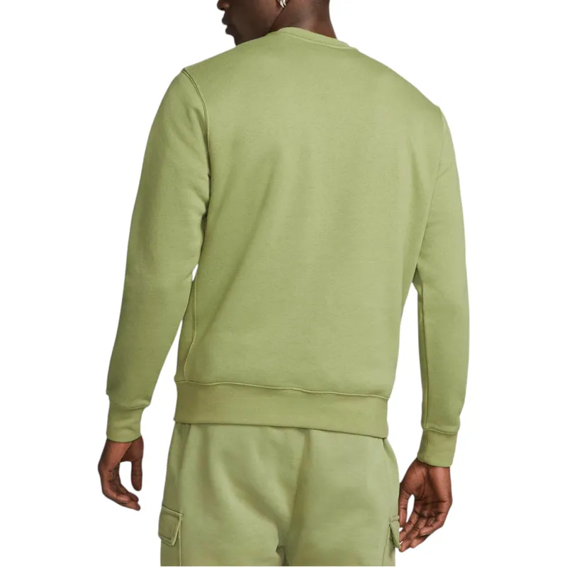 nike bv2662 men's sweatshirt club fleece sportswear oil green4