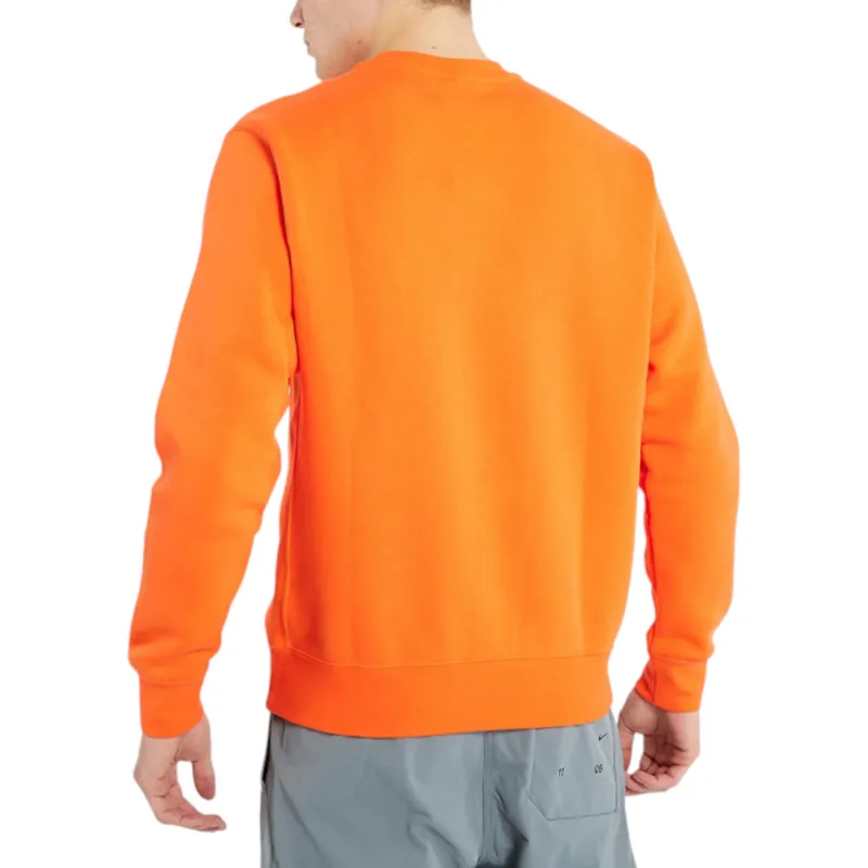 nike bv2662 men's sweatshirt club fleece sportswear orange1