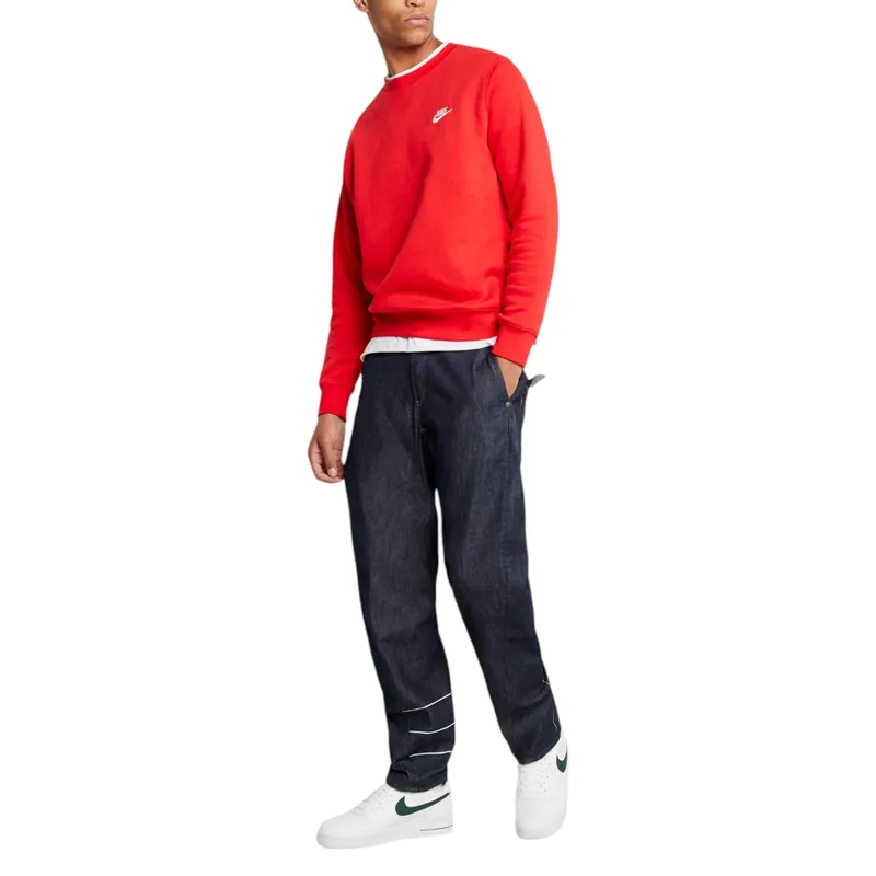 nike bv2662 men's sweatshirt club fleece sportswear red1