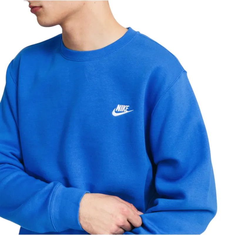 nike bv2662 men's sweatshirt club fleece sportswear royal blue0