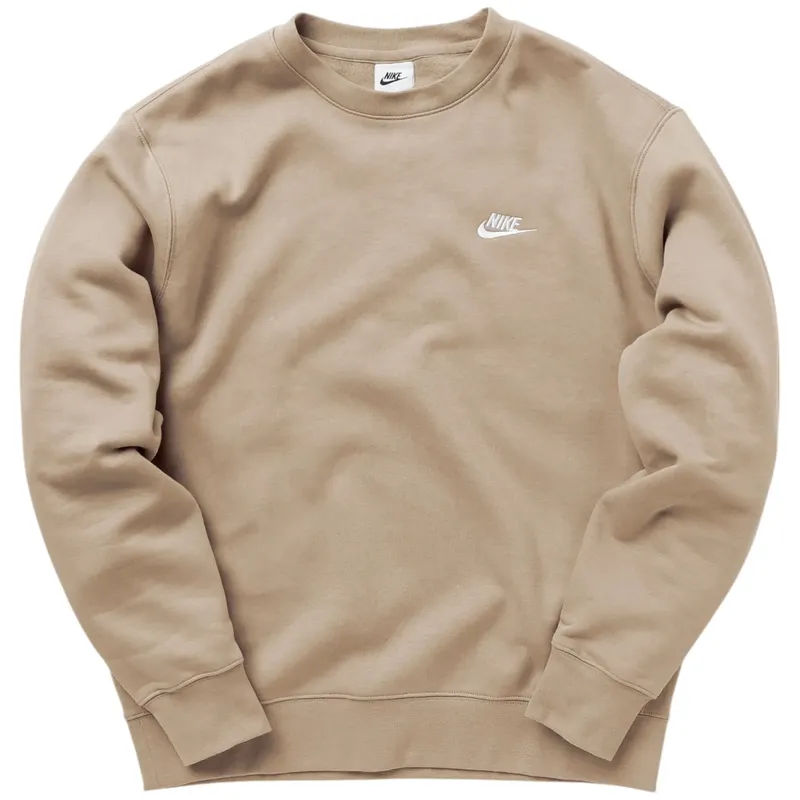 nike bv2662 men's sweatshirt club fleece sportswear sand1