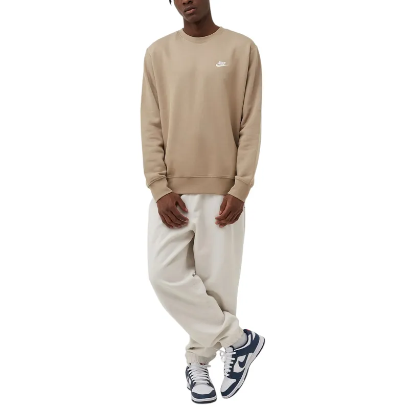 nike bv2662 men's sweatshirt club fleece sportswear sand2