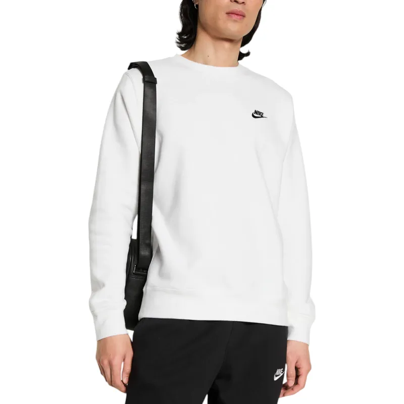 nike bv2662 men's sweatshirt club fleece sportswear white4