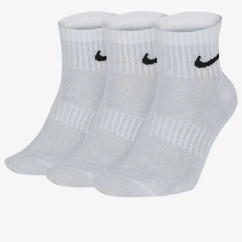 nike sx7677 mens ankle socks lightweight 3 pack white1