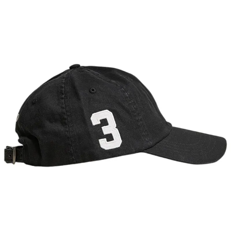 polo ralph lauren mens caps big pony chino ball cap black1