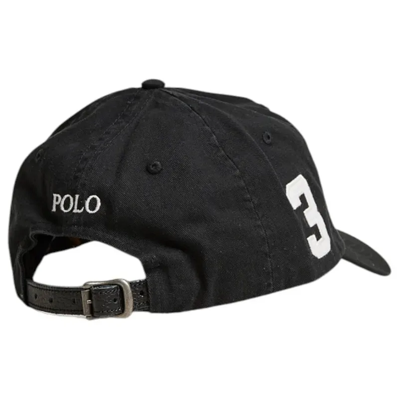 polo ralph lauren mens caps big pony chino ball cap black2