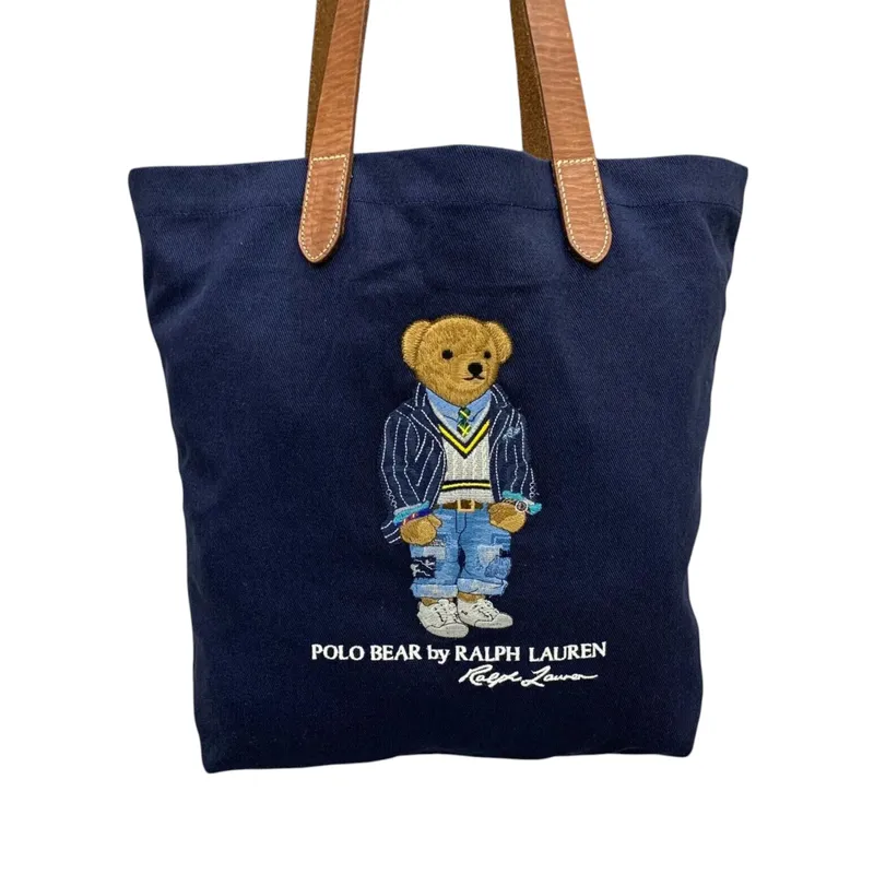 polo ralph lauren mens tote bag leather handle travel bag0