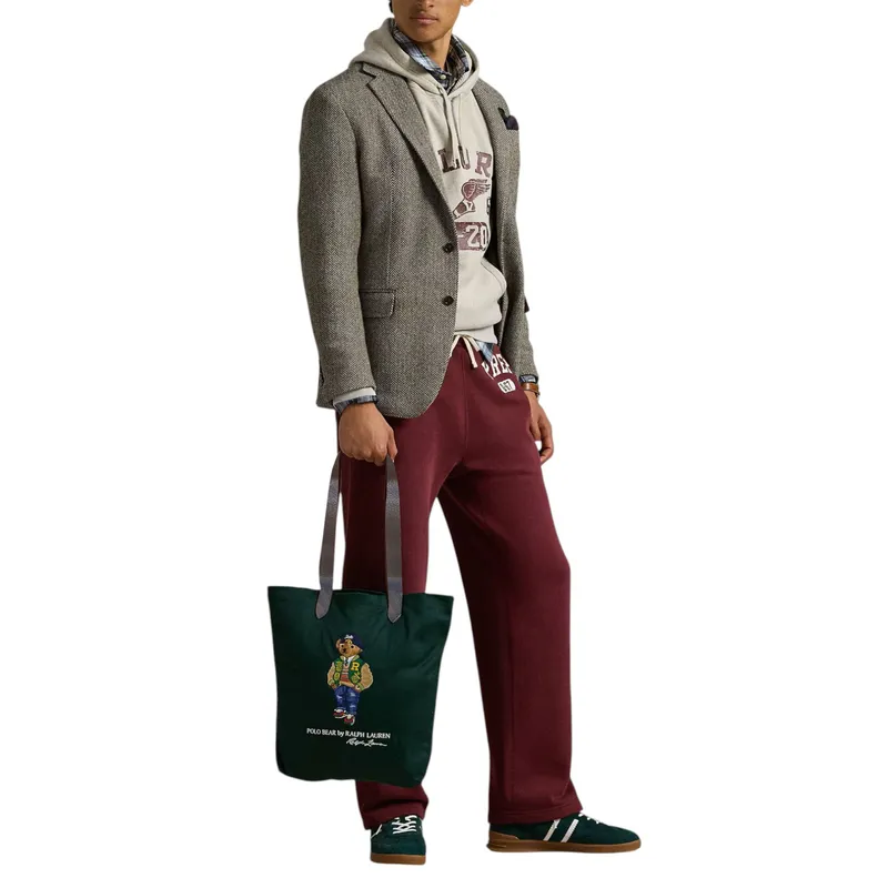 ralph lauren mens tote bag polo bear shopper leather handle shoulder bag new2
