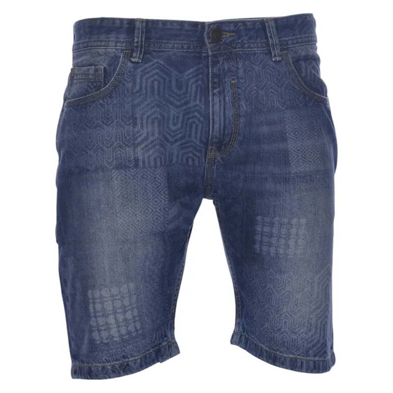 ruf & tuf mens denim shorts combat jeans knee length half pants0