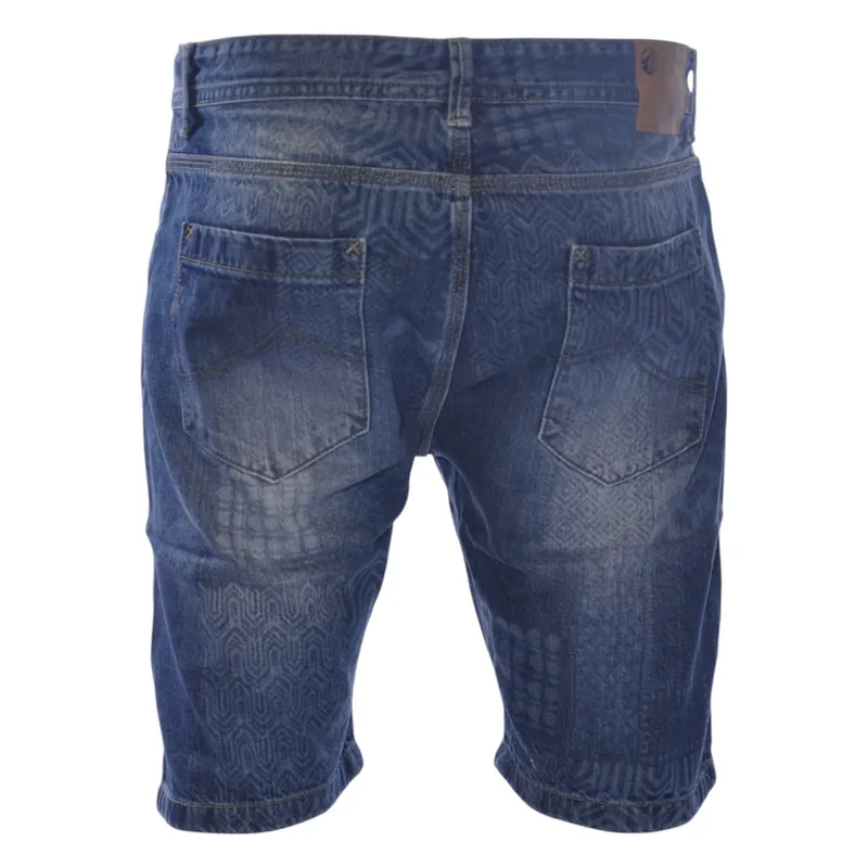 ruf & tuf mens denim shorts combat jeans knee length half pants10