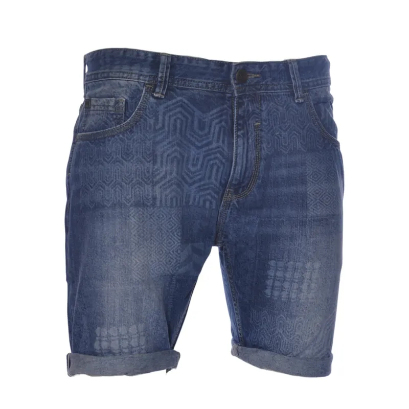 ruf & tuf mens denim shorts combat jeans knee length half pants6